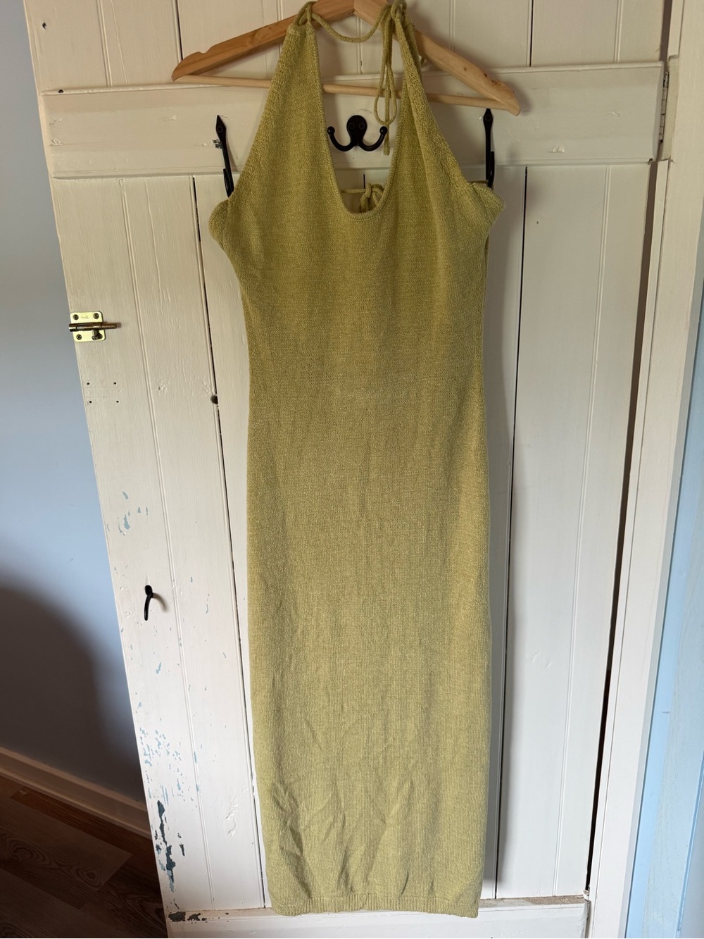 FlatWhite Halter Knit Dress